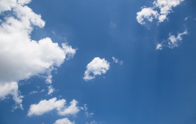 Lindo céu azul com nuvens