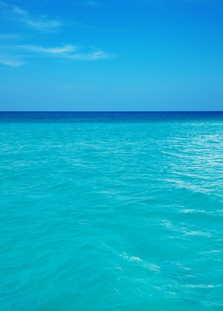 Lindo céu e mar azul. praia marítima