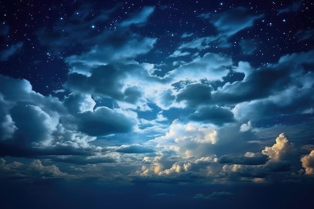 lindo céu e nuvens noite fotografia publicitária profissional