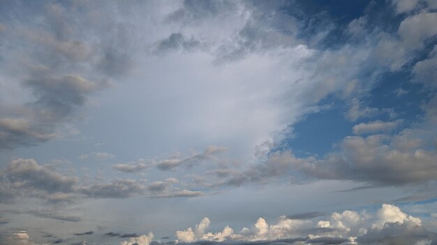 Lindo céu nublado azul