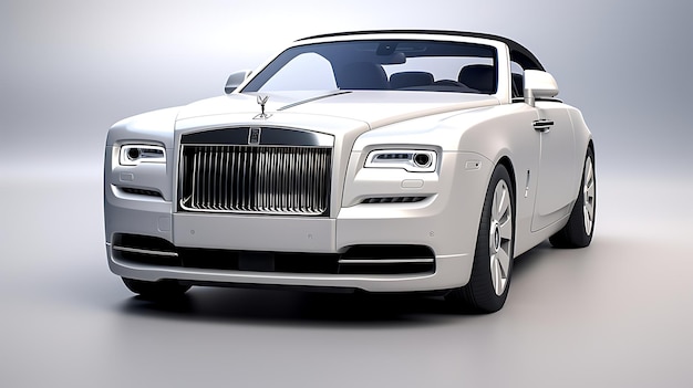 Lindo close-up do carro Rolls Royce no fundo