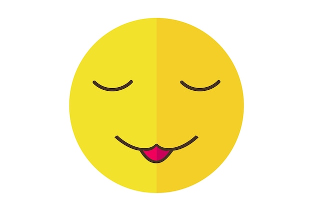 Lindo color Emote icono Emoji símbolo amarillo Emoticon signo arte