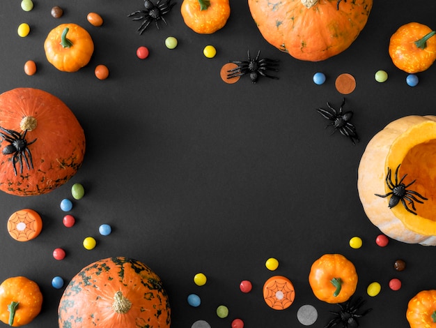 Lindo concepto de halloween con espacio de copia