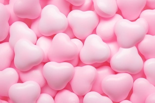 lindo corazón rosa caramelo esponjoso fondo cargado