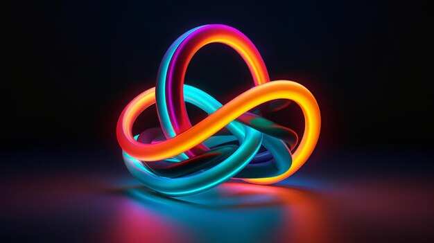 Lindo Design de Logotipo Neon 3D