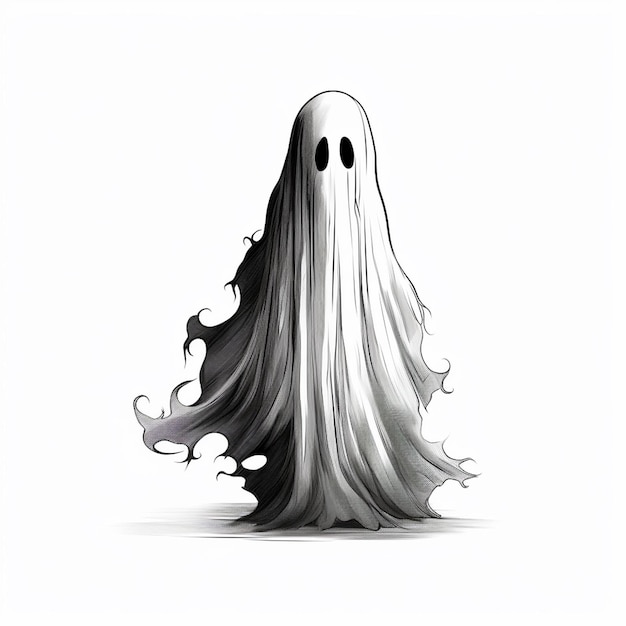 Lindo dibujo de fantasma de Halloween