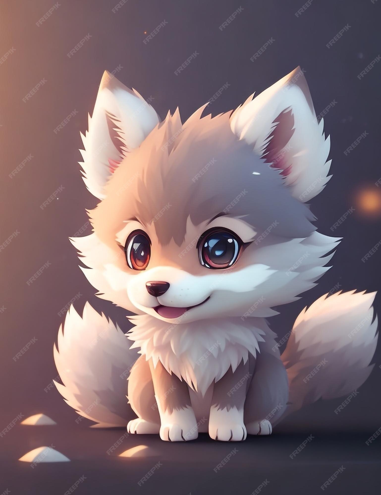 Lobo Anime Minúsculo E Hiperrealista Fofo De Pokemon. Gerar Ai. Ilustração  Stock - Ilustração de lobo, sorriso: 278200323