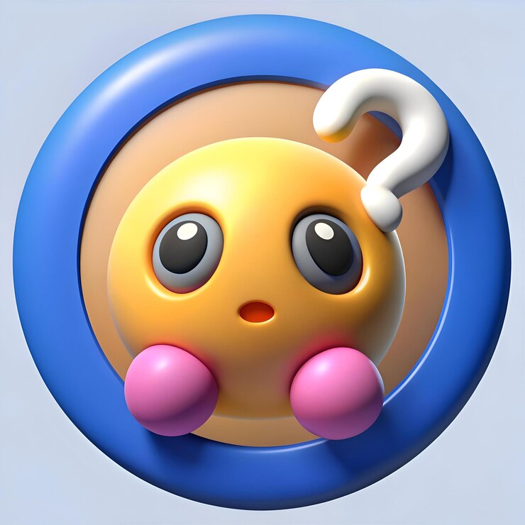Foto lindo emoji 3d con un signo de interrogación perfecto para diseños lúdicos e informativos