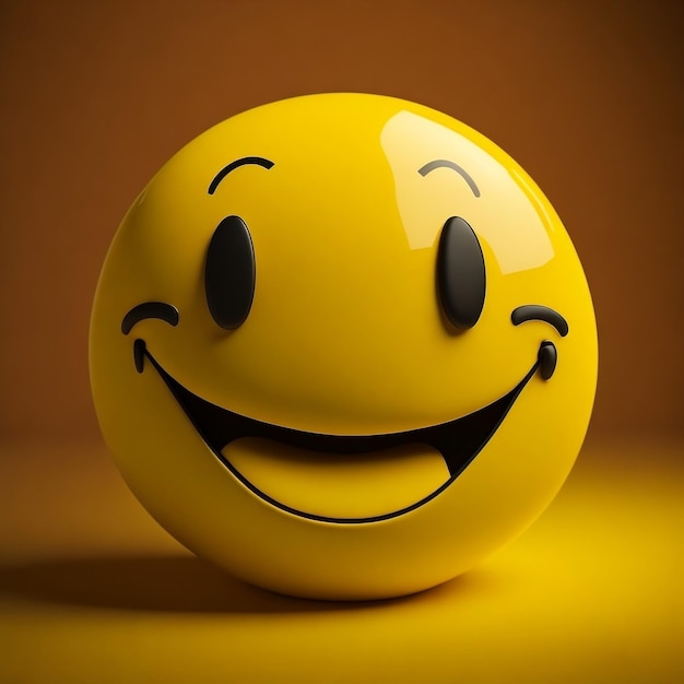 Un lindo emoji sonriente amarillo