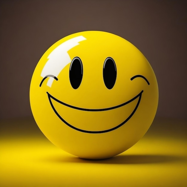 Un lindo emoji sonriente amarillo