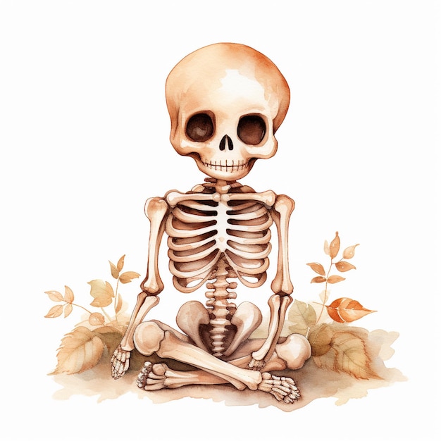 Lindo esqueleto de halloween