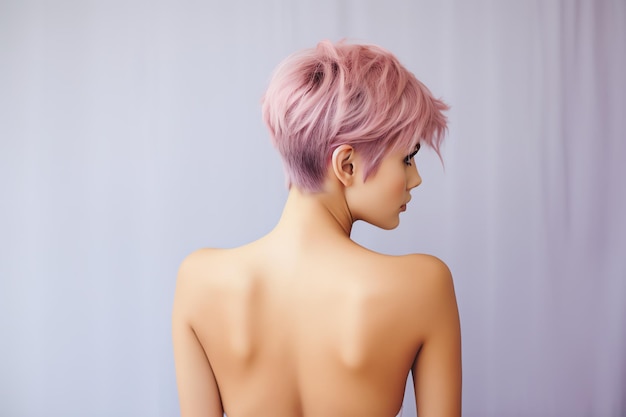 lindo estilo de cabelo Pixie