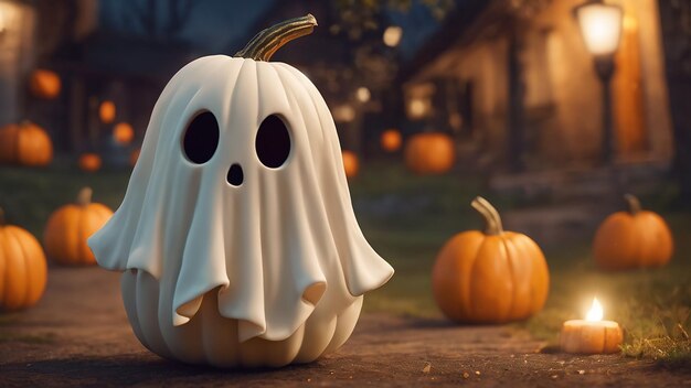 Lindo fantasma día de Halloween