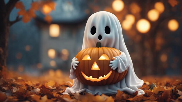 Lindo fantasma día de Halloween