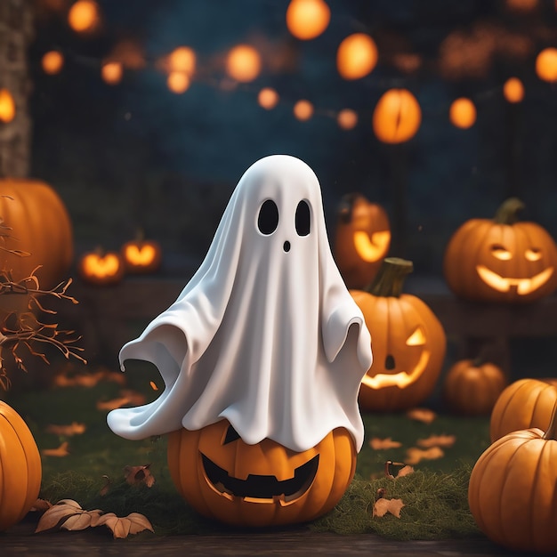 Lindo fantasma día de Halloween