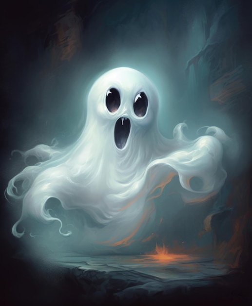 Un lindo fantasma espeluznante espeluznante