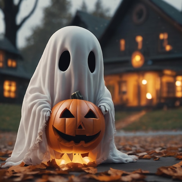 Lindo fantasma de halloween