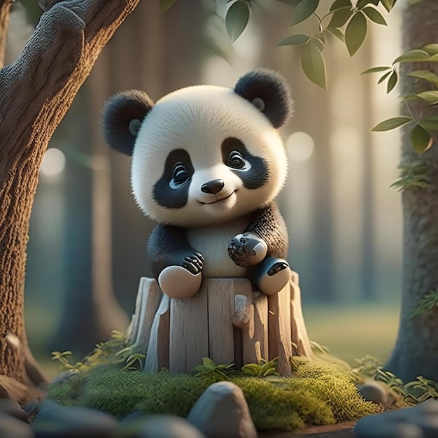 Lindo Filhote de Panda NA Natureza