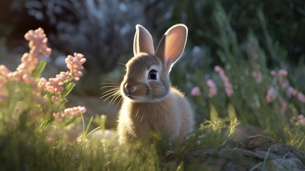 Lindo fondo de conejito de Pascua