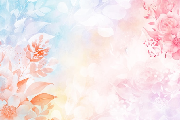 Lindo fondo floral acuarela