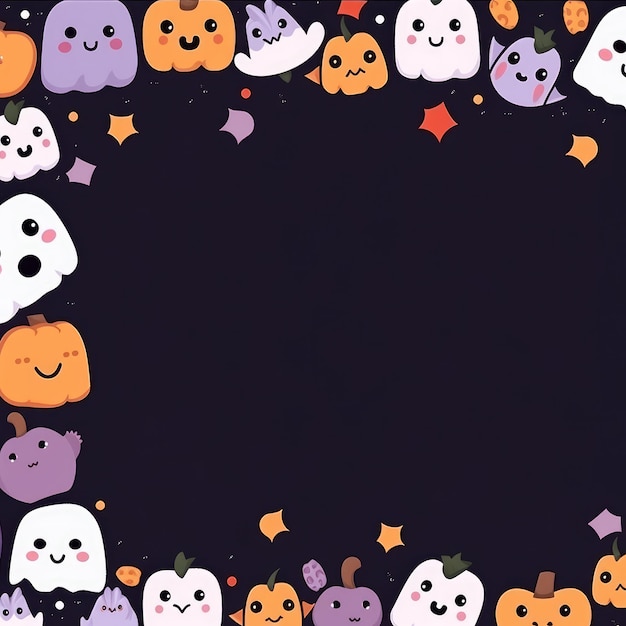 Lindo fondo de las fronteras de Halloween Día de Halloween Festival de IA generativa