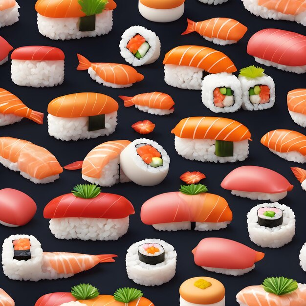 Foto lindo fondo de sushi muy genial