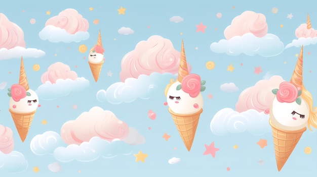 Lindo fondo de unicornio