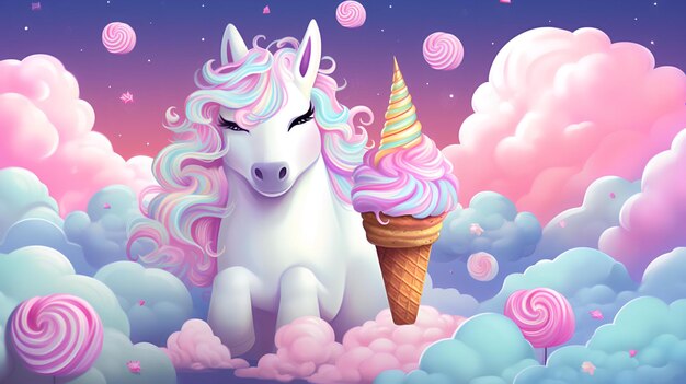 Lindo fondo de unicornio