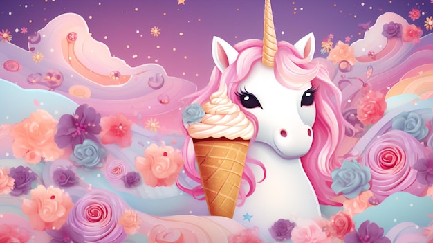 Lindo fondo de unicornio