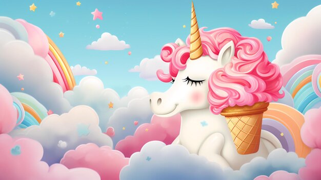 Lindo fondo de unicornio