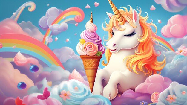 Lindo fondo de unicornio