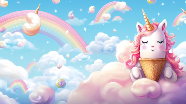 Lindo fondo de unicornio