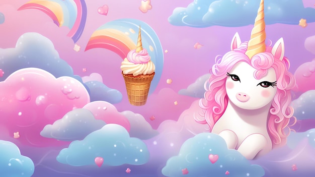 Lindo fondo de unicornio