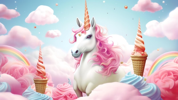 Lindo fondo de unicornio