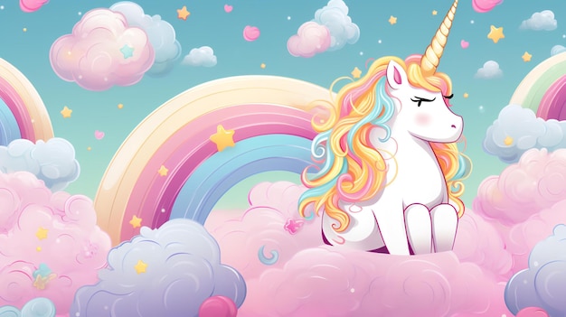 Lindo fondo de unicornio