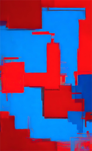 Lindo fundo abstrato azul e vermelho