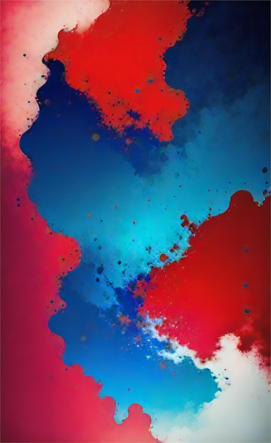 Lindo fundo abstrato azul e vermelho