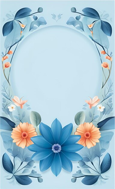 Lindo fundo abstrato floral azul