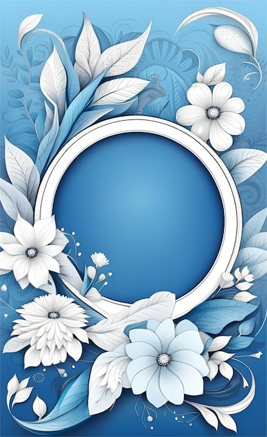 Lindo fundo abstrato floral azul