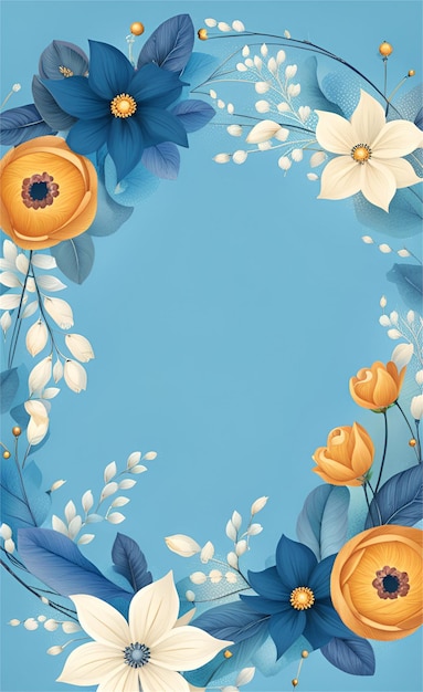 Lindo fundo abstrato floral azul