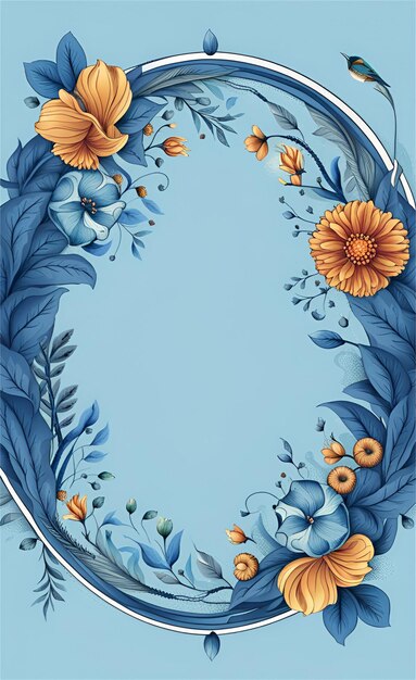 Lindo fundo abstrato floral azul