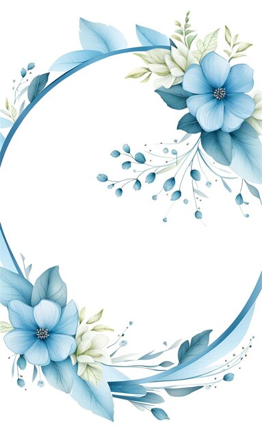 Foto lindo fundo abstrato floral azul