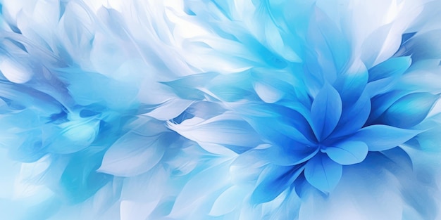 Lindo fundo de design floral impressionista azul abstrato lindo Generative AI AIG32