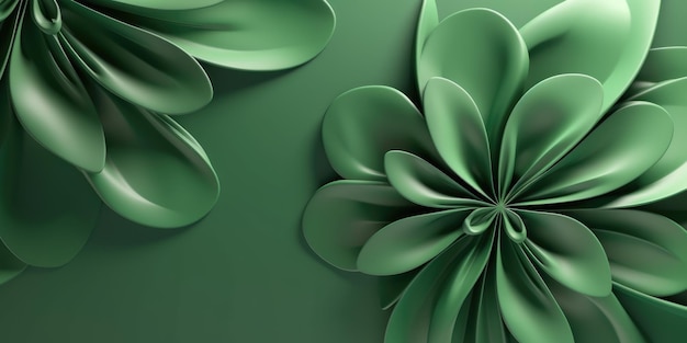 Lindo fundo de design floral verde abstrato lindo Generative AI AIG32