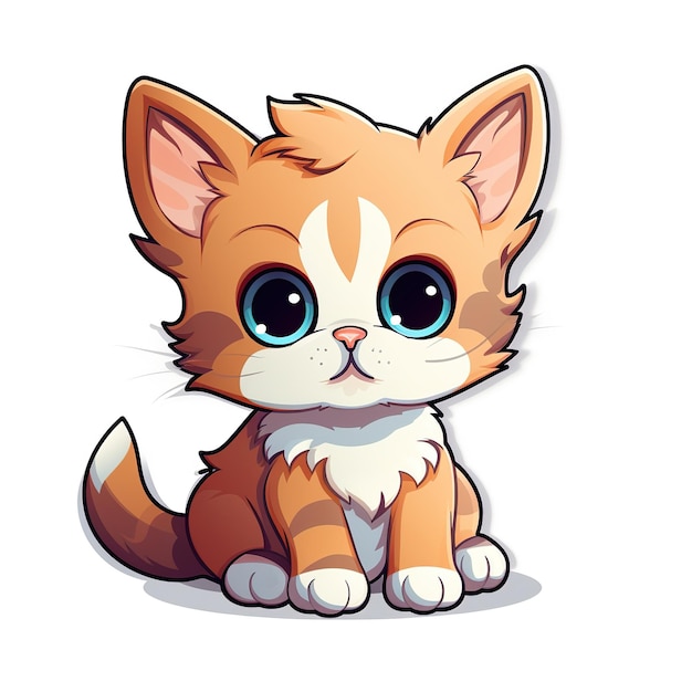 lindo gatito de dibujos animados