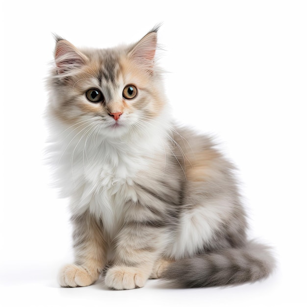 Lindo gato aislado sobre fondo blanco Uso transparente para la pancarta de la cubierta de la impresión de la tela de la pantalla de la camiseta y la invitación