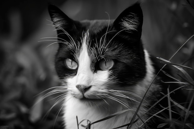 Lindo gato blanco y negro