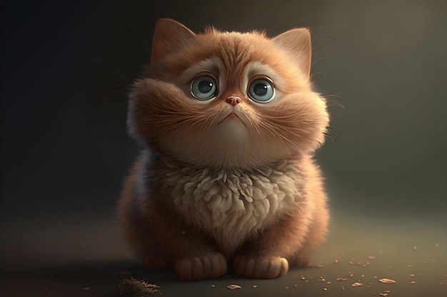 Lindo gato de dibujos animados