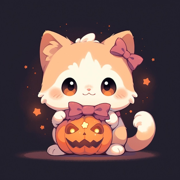 Foto lindo gato con halloween
