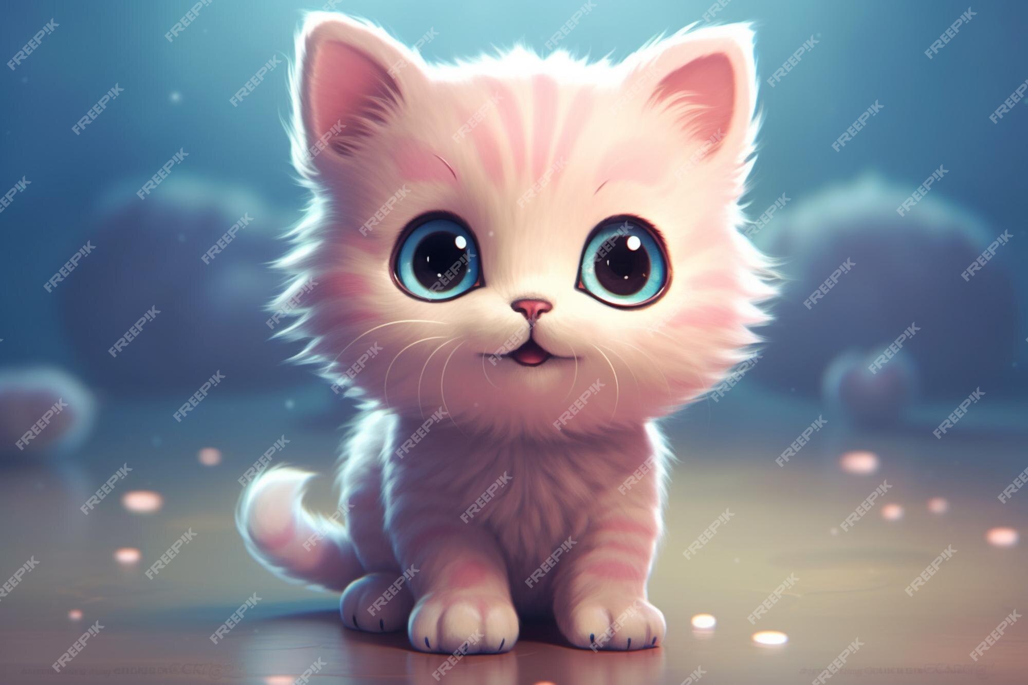 Super Bonito Kawaii Leetchi Gato imagem vetorial de Vinhsino